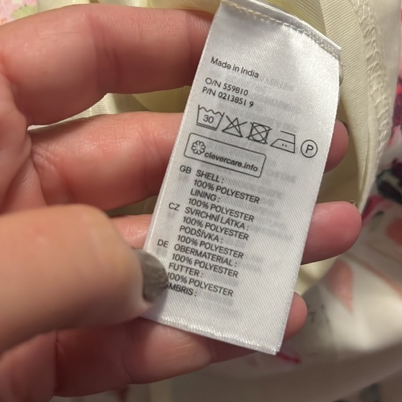 H&M sleeveless crossover back high low watercolor print dress - Picture 11 of 13